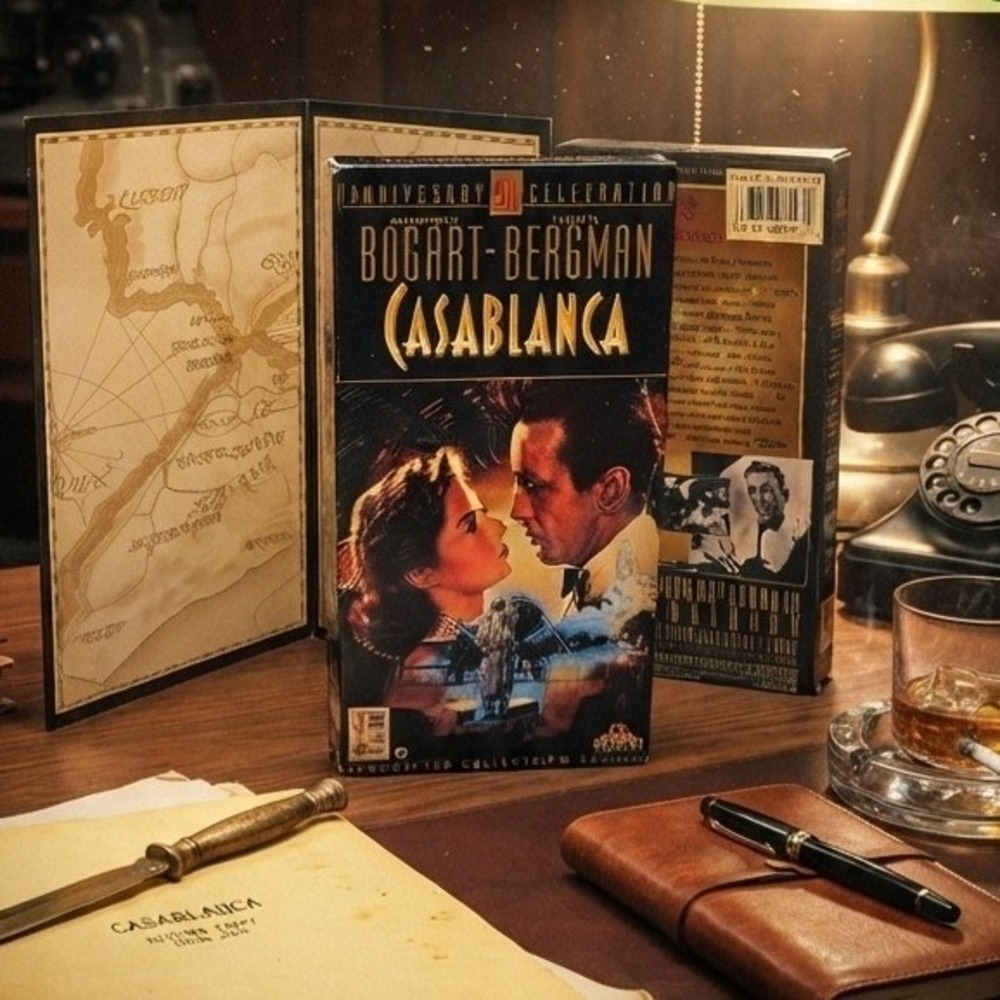 Casablanca 50th Anniversary VHS Remastered Collectors Edition Classic Movie Gift